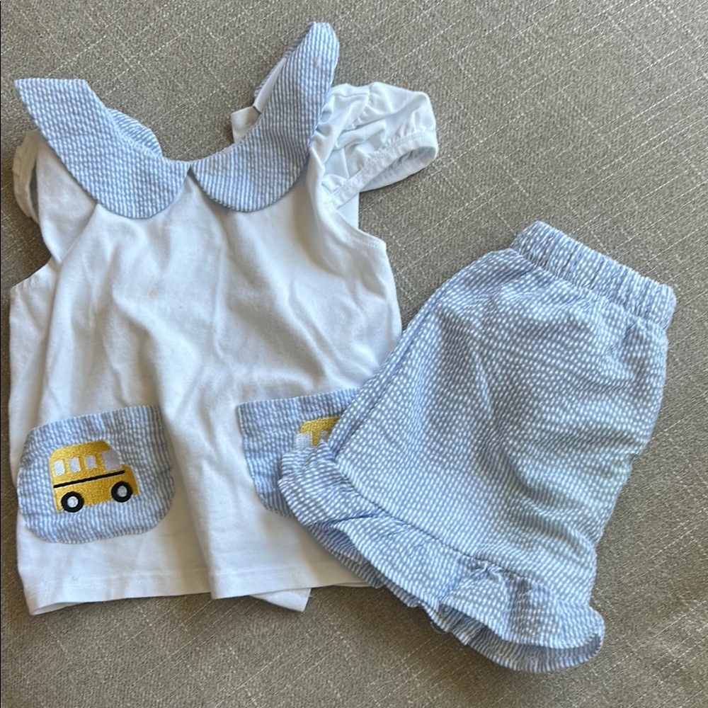 Stitchy Fish Striped Toddler Outfit